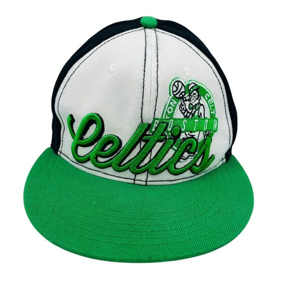 New Era Boston Celtics Spellout Script Hardwood Classic Snapback Cap Hat - Picture 1 of 7